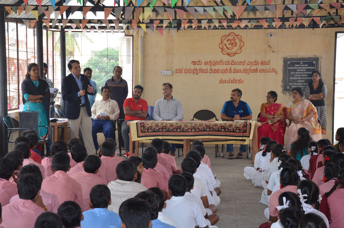 Students and guests at a school event